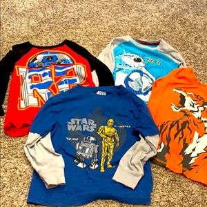 Boys star wars shirt lot size 5 xs